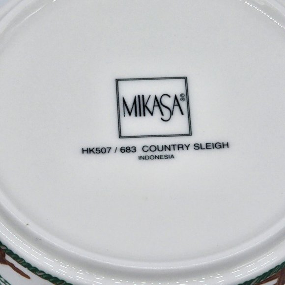 Mikasa Country Sleigh Christmas Porcelain Candy Dish with Lid HK507/683 - Picture 4 of 4